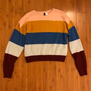 H&M Multi color stripe sweater size XS